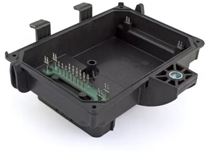 Potted insert molded press-fit housing
